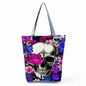 Portable Large Capacity Skull Printed Handbag