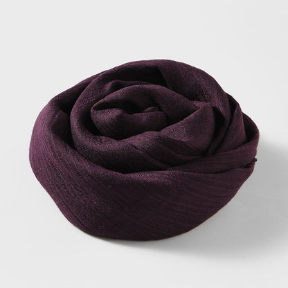 Artistic Sunscreen Solid Color Cotton And Linen Scarf