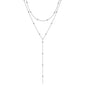 Fashion Long Necklace Simple Geometric Tassel Round Beads Clavicle Necklace