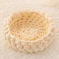 Cat House Cushion Soft Long Plush Warm Pet Mat Cute Kennel Cat Sleeping Basket Bed Round Fluffy Comfortable Touch Pet Products