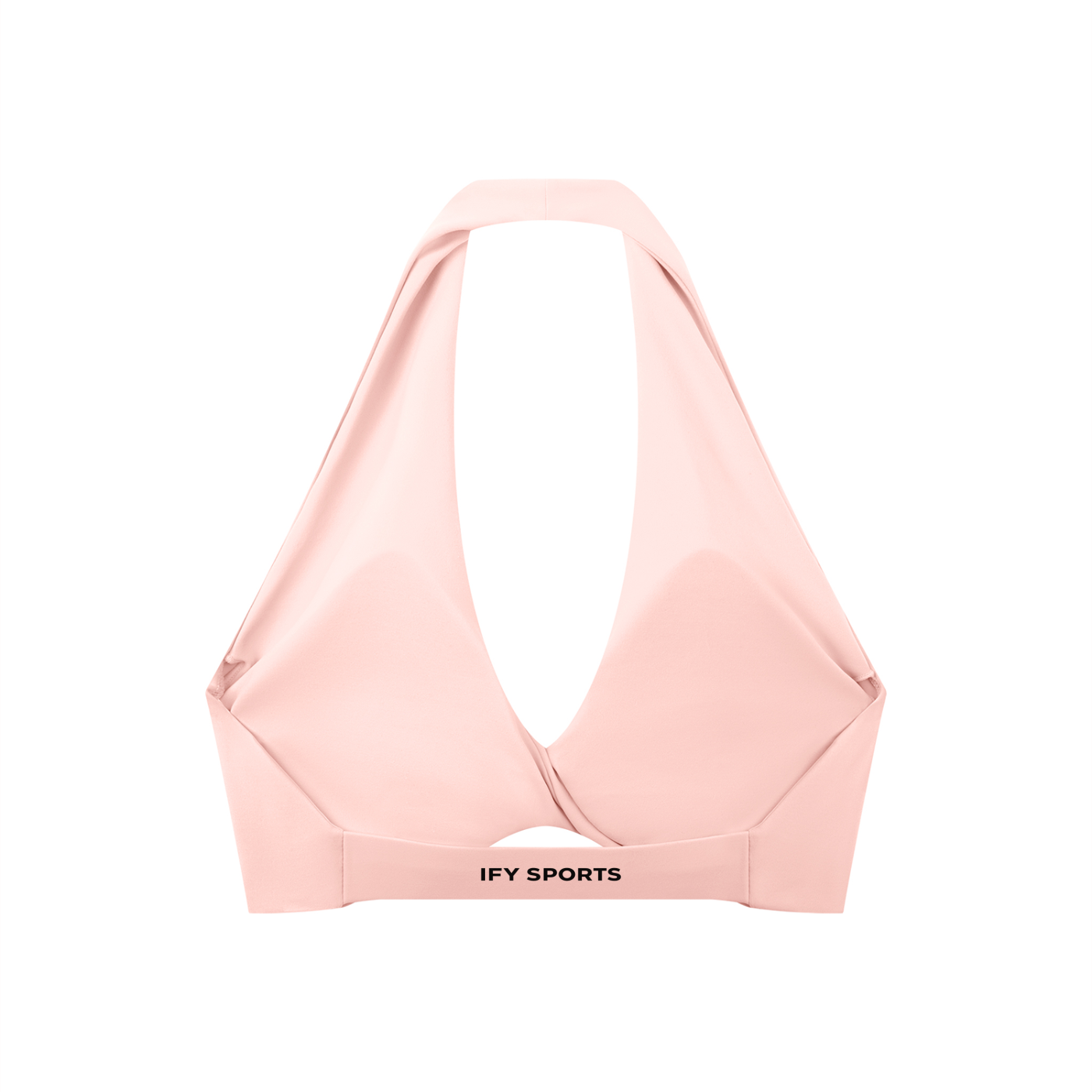 Women's Pleated Halter Sports Bra