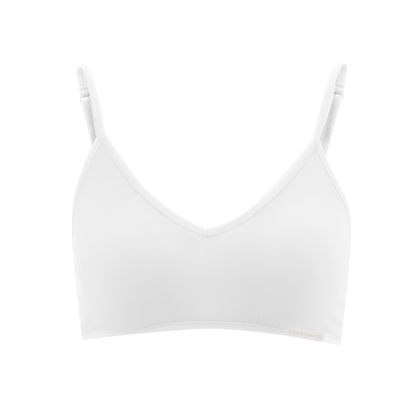 Organic Cotton Spaghetti Strap Bralette