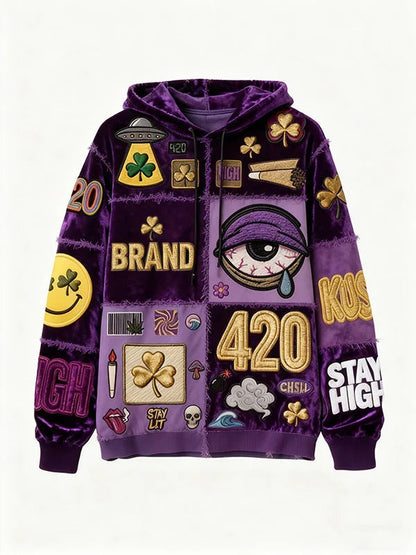 Fashion Casual Printed Polyester Sweater