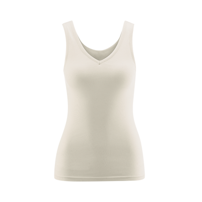 Organic Cotton V-neck Vest: Womens