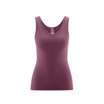 Organic Cotton V-neck Vest: Womens