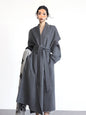 Handmade Red Wool Mid-length Cashmere Coat
