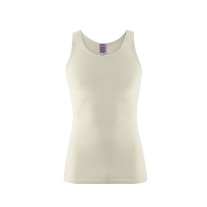 Organic Cotton Ribbed Vest: Mens