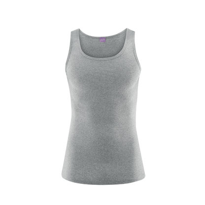 Organic Cotton Ribbed Vest: Mens