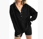 Autumn And Winter Solid Color Loose Raglan Sleeve Sweater