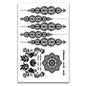 Black lace waterproof tattoo stickers