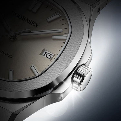 Luxury Automatic Mechanical Watch - Men's Luminous Quartz Timepiece | 42mm Transparent Case Back