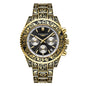 Vintage Engraving Quartz Multi-function Men's Watch