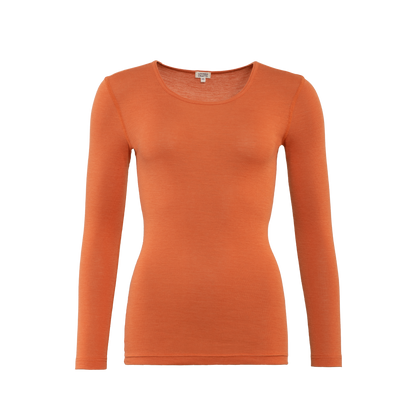 Wool & Organic Cotton Long Sleeve T-shirt: Womens