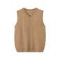 Fashionable V-neck Pullover Knit Vest For Early Spring