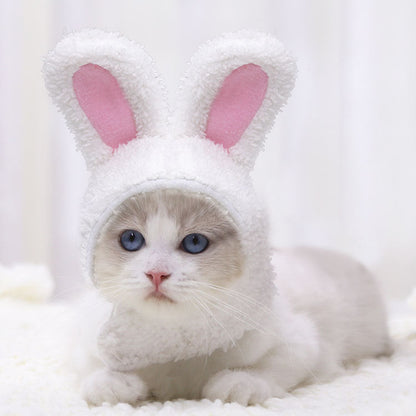 Fashion Warm Rabbit Ears Pet Hat