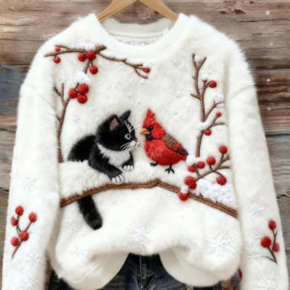 3D-printed Christmas-themed Women's Flannel Hoodie