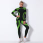 Striped Sports Yoga Long Sleeve Two-piece Suit
