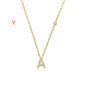 Fashion Jewelry Luxury Gold Color A-Z 26 Letters Necklace CZ Pendant For Women Cute Initials Name Necklace Fashion Party Wedding Jewelry Gift