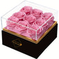9pcs Eternal Rose Preserved Roses in a Box, Cased in White Box with Acrylic Cover - Forever Rose Box, Preserved Roses, Immortal Roses That Last A Year - Preserved Rose Flowers Decor for Delivery Prime Birthday Mothers Day Val