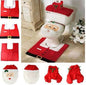 Christmas Bathroom Toilet Set - 3-Piece Festive Decor with Santa, Snowman, Elf & Reindeer Designs