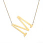 Fabulous Rose Gold Plated Stainless Steel Initial Letter Pendant Necklace