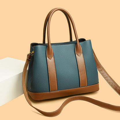 Women's Fashion Contrast Color Bag Capacity Shoulder Crossbody Bag