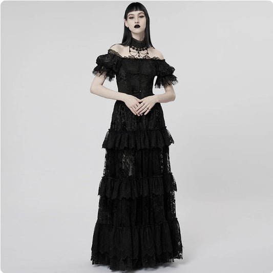 Victoria's Gorgeous Flocked Lace Maxi Dress