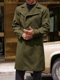 Premium Men's Double-Breasted Woolen Trench Coat - Classic Winter Overcoat
