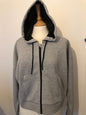 Ladies Zip Up Hoodie Medium (Light Grey)
