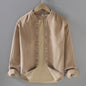 Flannel-lined Thick Warm Corduroy Small Stand-collar Shirt Jacket