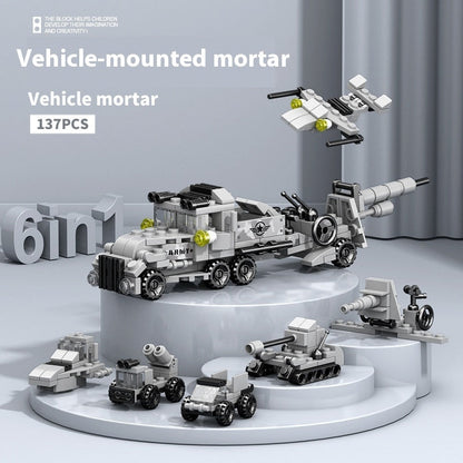 High Military Battleship Tank Special Police Armored Vehicle Children's Day Toy Gift Building Blocks
