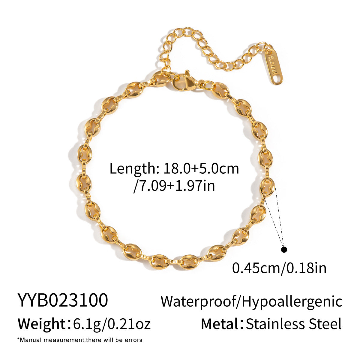Stainless Steel Ornament Bracelet Female