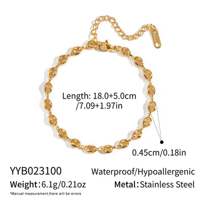 Stainless Steel Ornament Bracelet Female