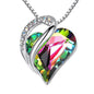 925 Sliver Heart Shaped Geometric Necklace Jewelry Women's Clavicle Chain Valentine's Mothers Day Gift