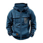 Printed Loose Zip Casual Hooded Sweatshirt
