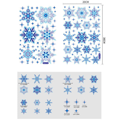 Christmas Elk Snowflake Sticker Decoration Glass Window Kids Room Christmas Wall Stickers Home Decals Decoration