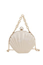 Printed One-shoulder Crossbody Chain Shell Bag
