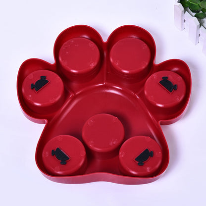 Large Footprint Dog Educational Toy Pet Treasure Hunting Slow Food Box