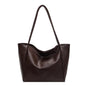 Soft Leather Shoulder Bag Large Capacity Commuter Totes Shopping Travel Bags For Women