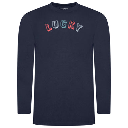 Lucky Brand Crew Neck & Closed Hem Flannel Pant Pyjama Set