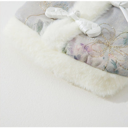 New Chinese-style Pet Clothing For Autumn And Winter With Fleece For Warmth, A Stretchable Bichon Frise Vest, And New Year Dog Clothes