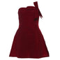 Elegant Solid-color Strapless Dress
