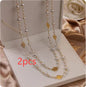 Retro Multi-layer Pearls Necklace Fashion Long Sweater Chain Versatile Accessories For Women