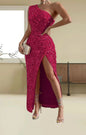 2023 Sexy Strapless Mermaid Sequin Split Dress