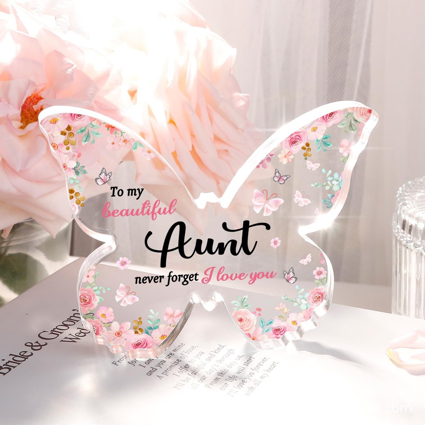 New Gift For Mother's Day Transparent Acrylic Butterfly Creative Desktop Decoration