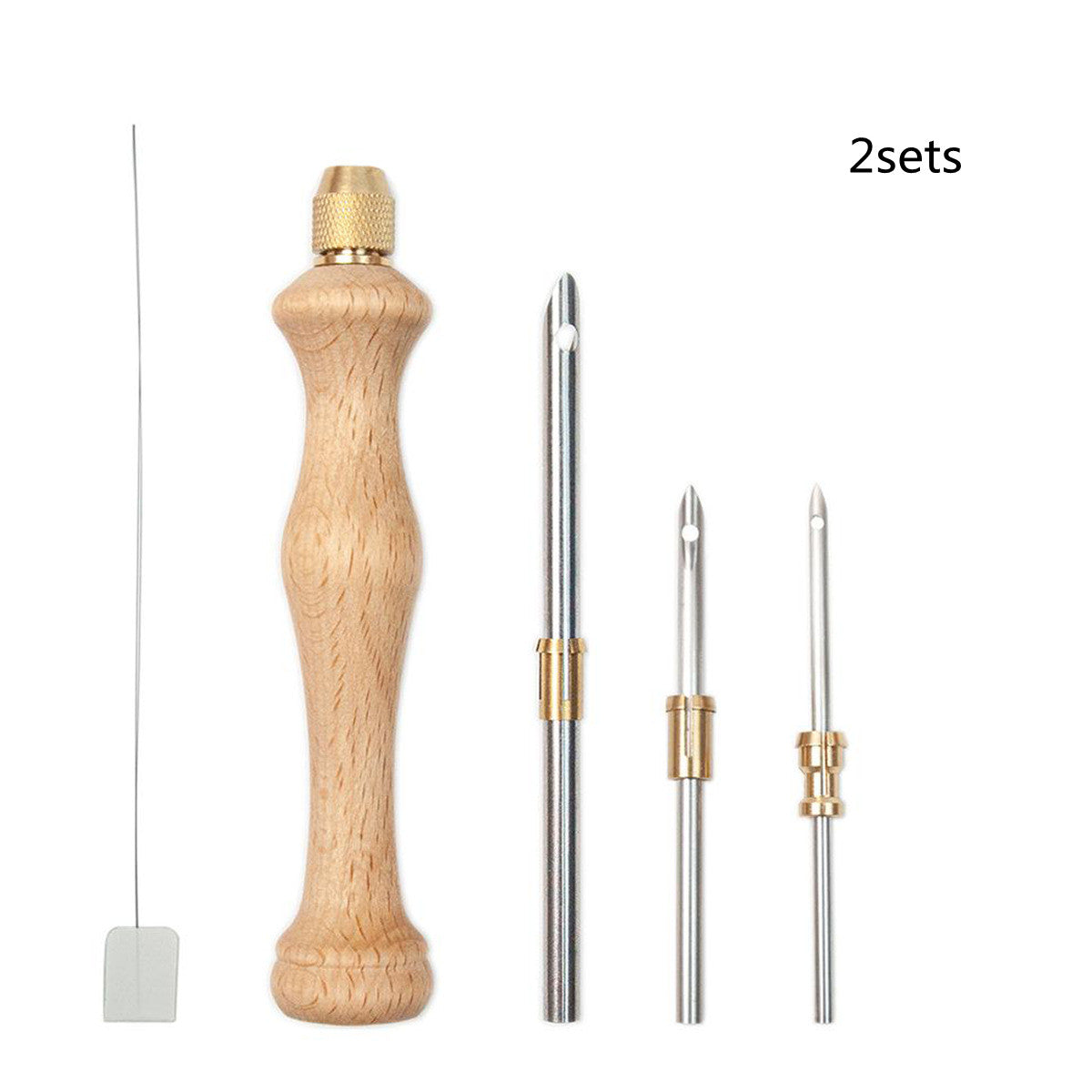 Russian Wool Thick Solid Wood Multi-needle Diy Knitting Tool Poke Needle
