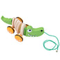 Wooden Animal Puppy Crocodile Trailer Children's Cartoon Parent-child Toddler Car Baby 3-6 Years Old Educational Toys