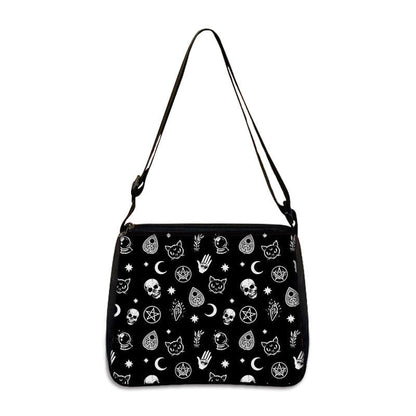 Factory Direct Supply Polyester Underarm Bag Gothic Cat Printing Shoulder Bag Simple Women's Fashion Bag