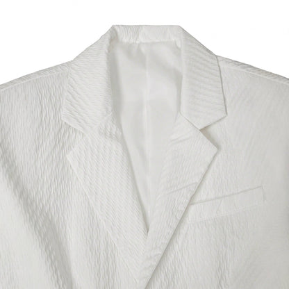 Mens Slim-fit Business-casual Short Two-piece Suit