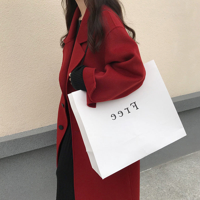 Mid-length Cashmere Over-the-knee Coat For Women